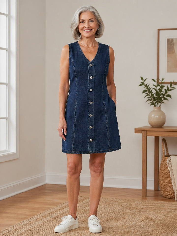 Lila | Robe courte en denim