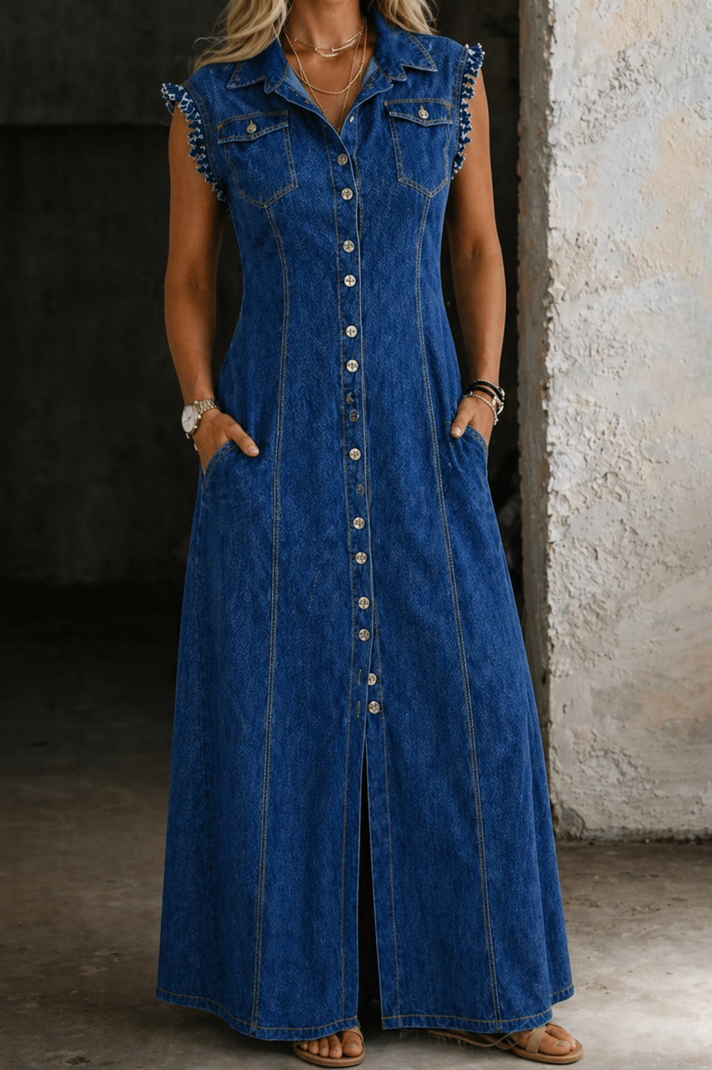 Liora | Robe en denim grande taille