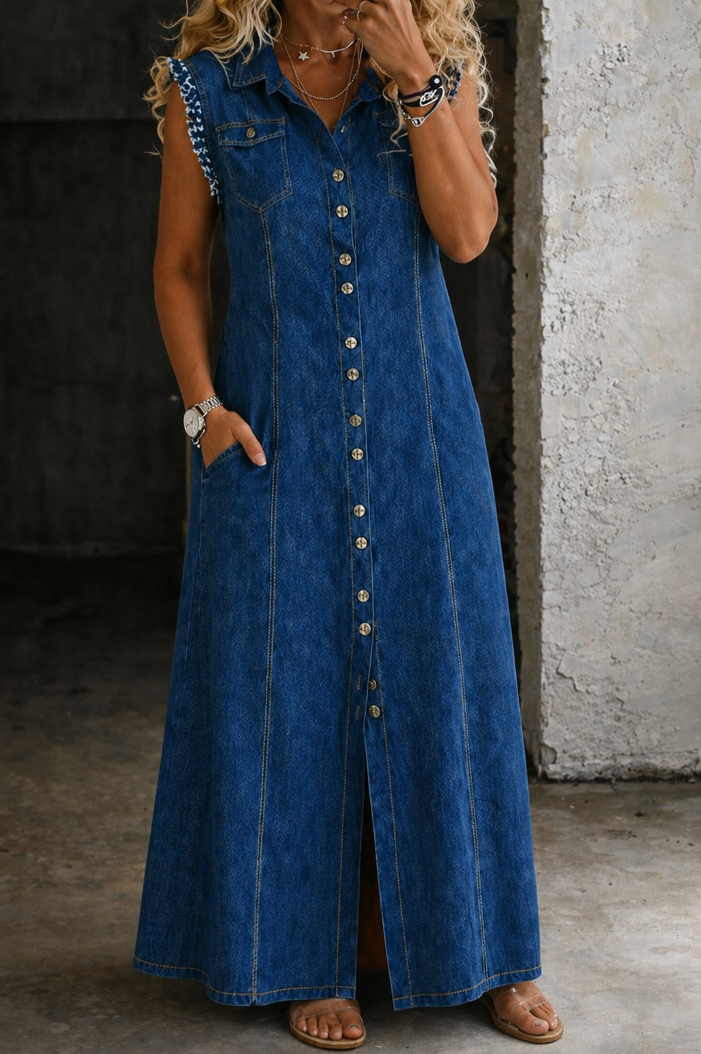 Liora | Robe en denim grande taille
