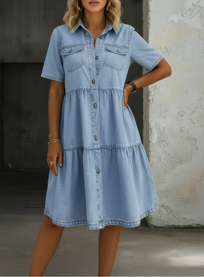 Sophia | Robe en jean élégante et décontractée