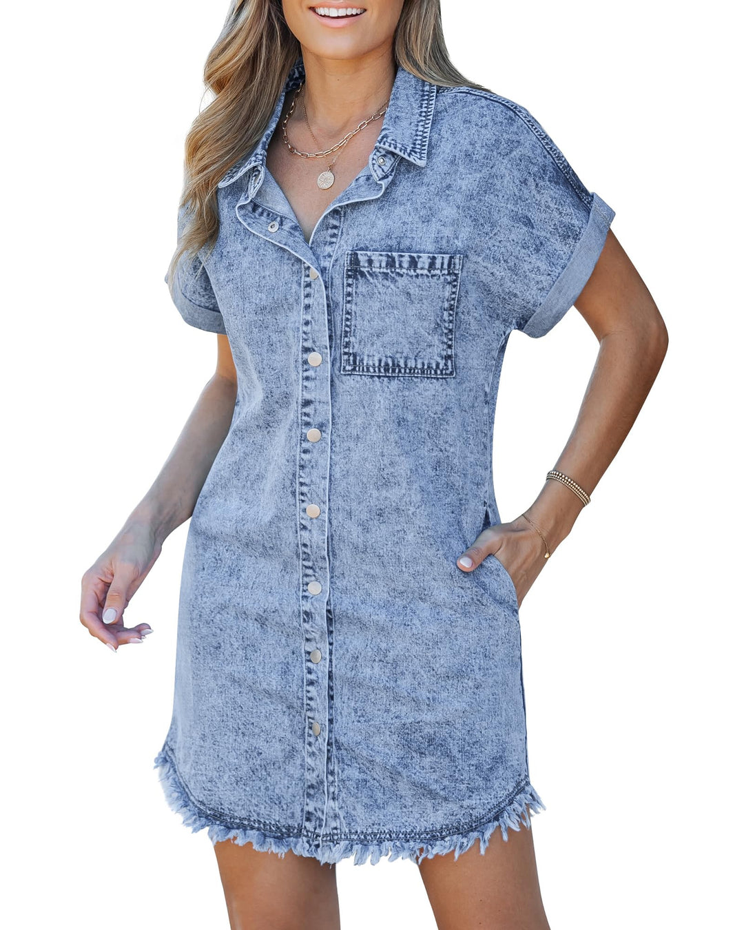 Kaelia | Robe chemise en jean