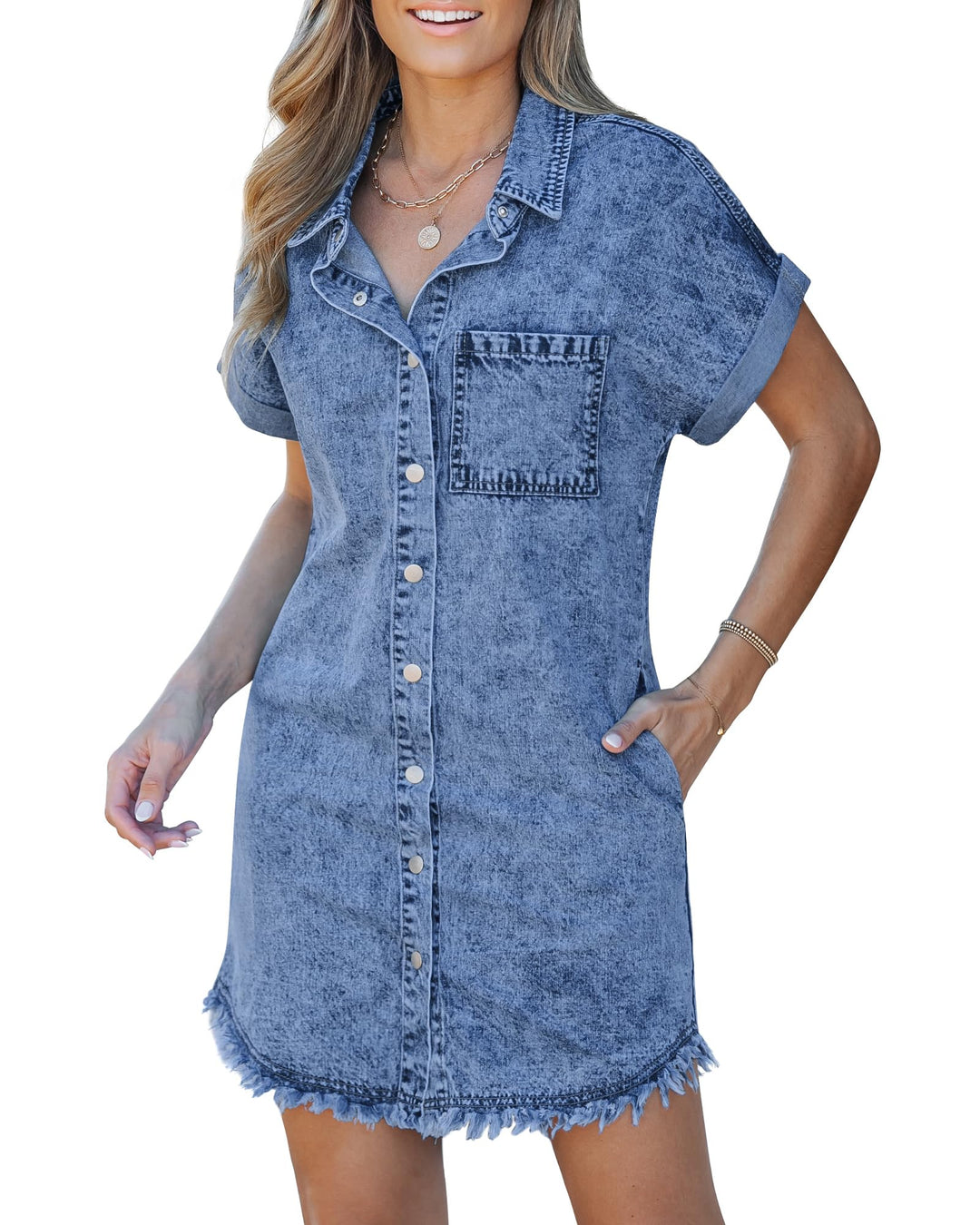Kaelia | Robe chemise en jean