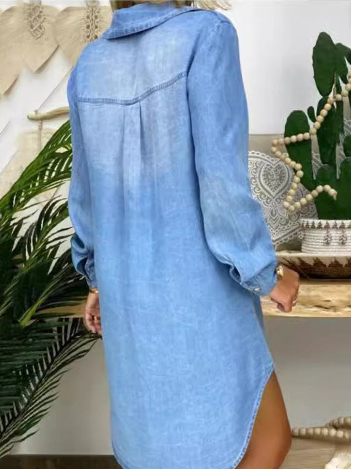 Donna | Robe chemise en denim décontractée et élégante
