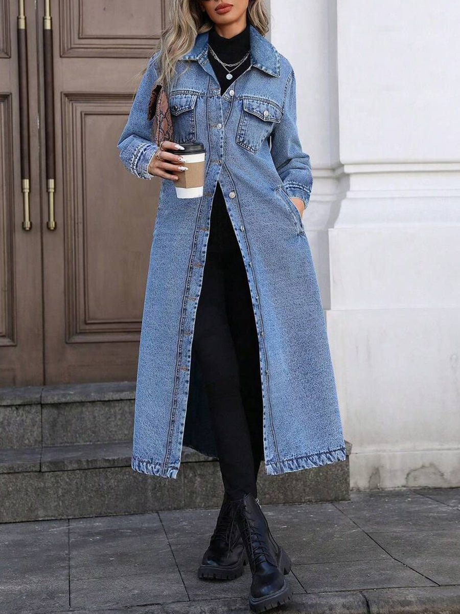 Maya | Veste longue en denim stylée