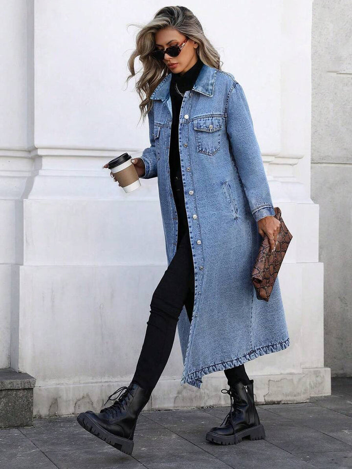 Maya | Veste longue en denim stylée