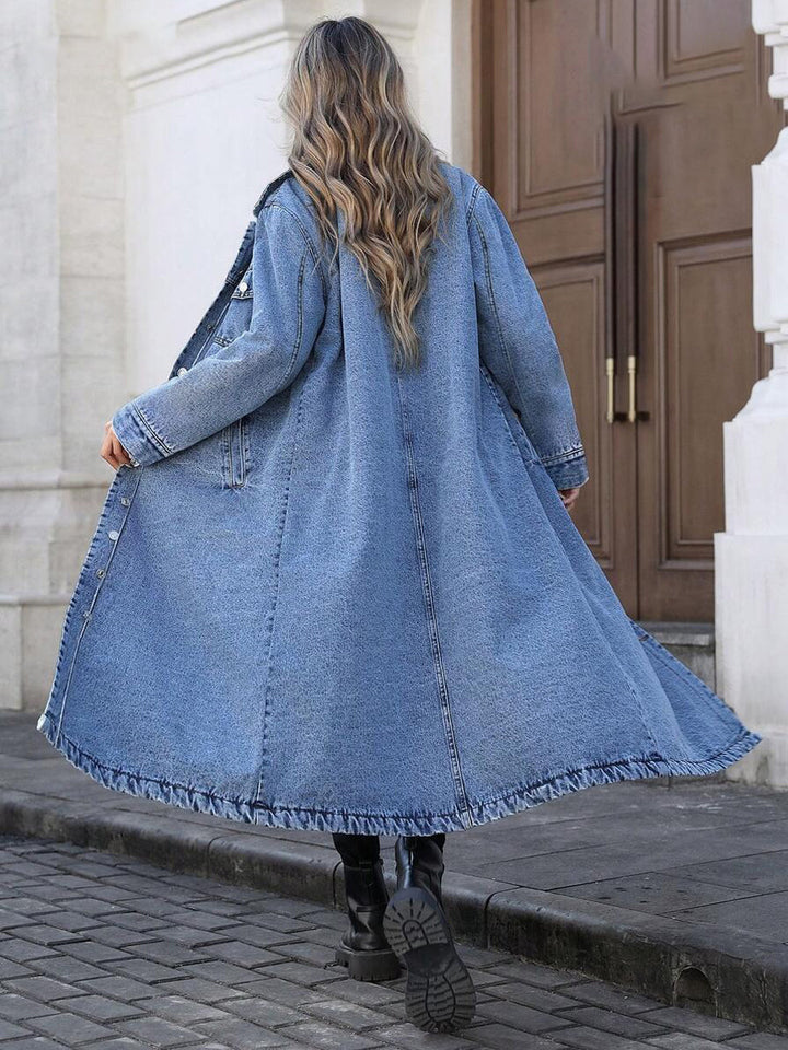 Maya | Veste longue en denim stylée