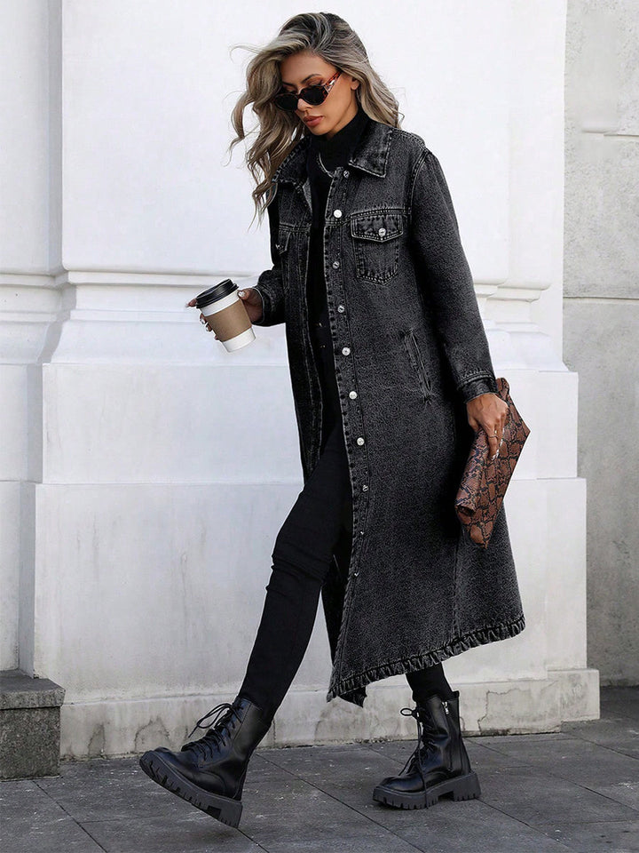 Maya | Veste longue en denim stylée