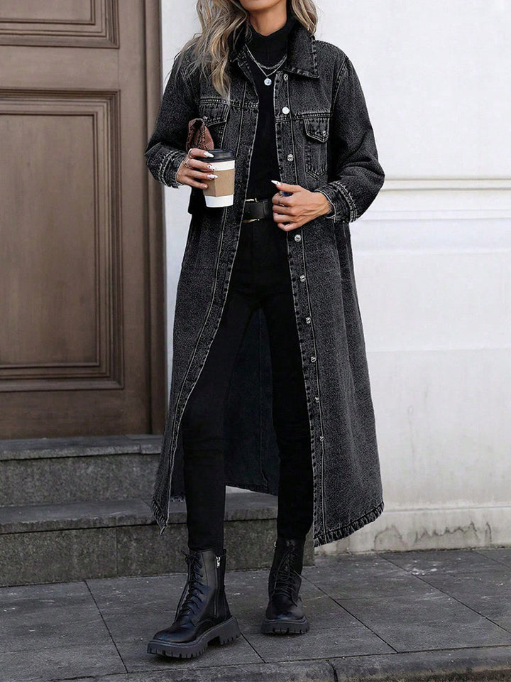 Maya | Veste longue en denim stylée
