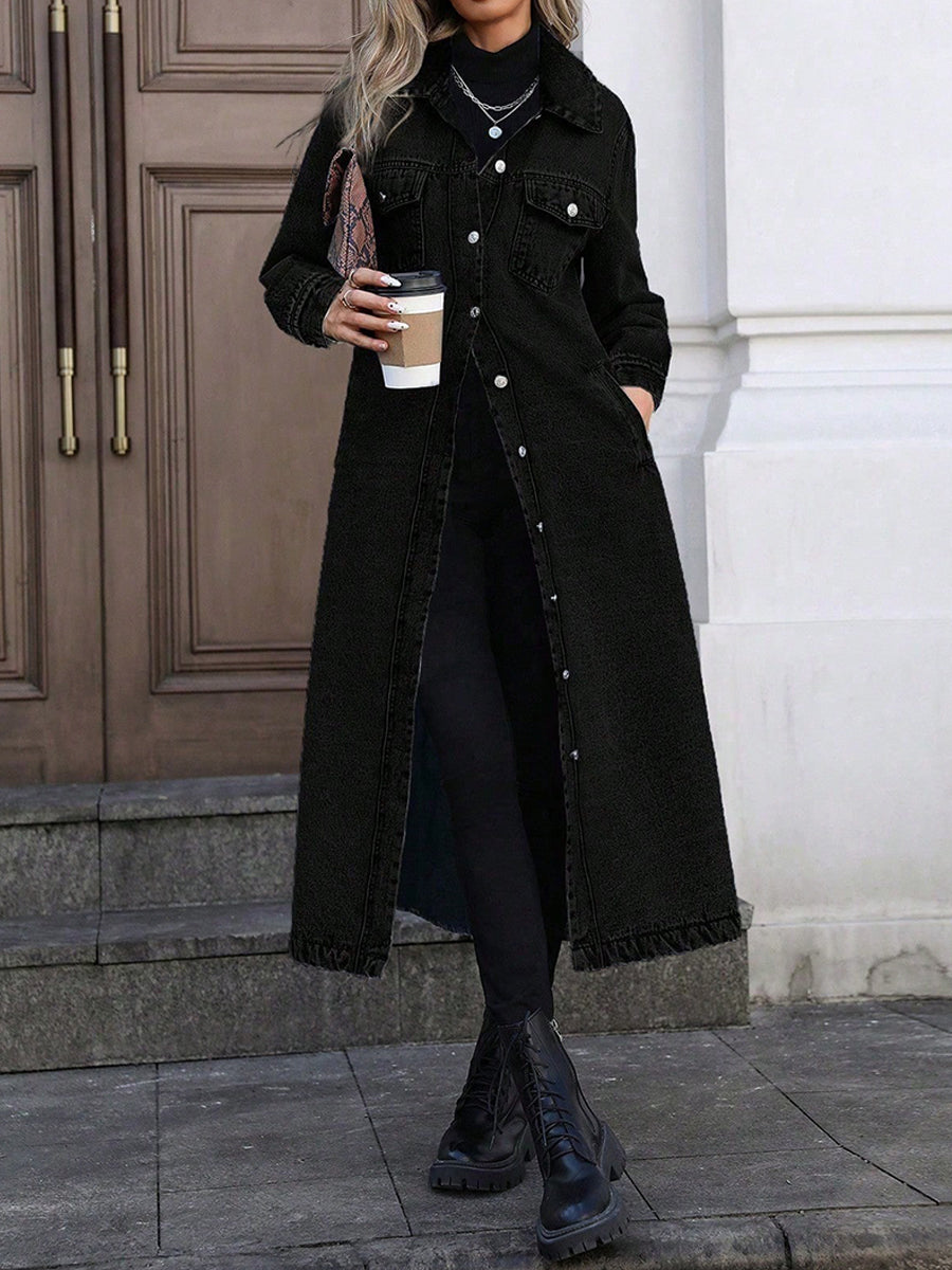 Maya | Veste longue en denim stylée