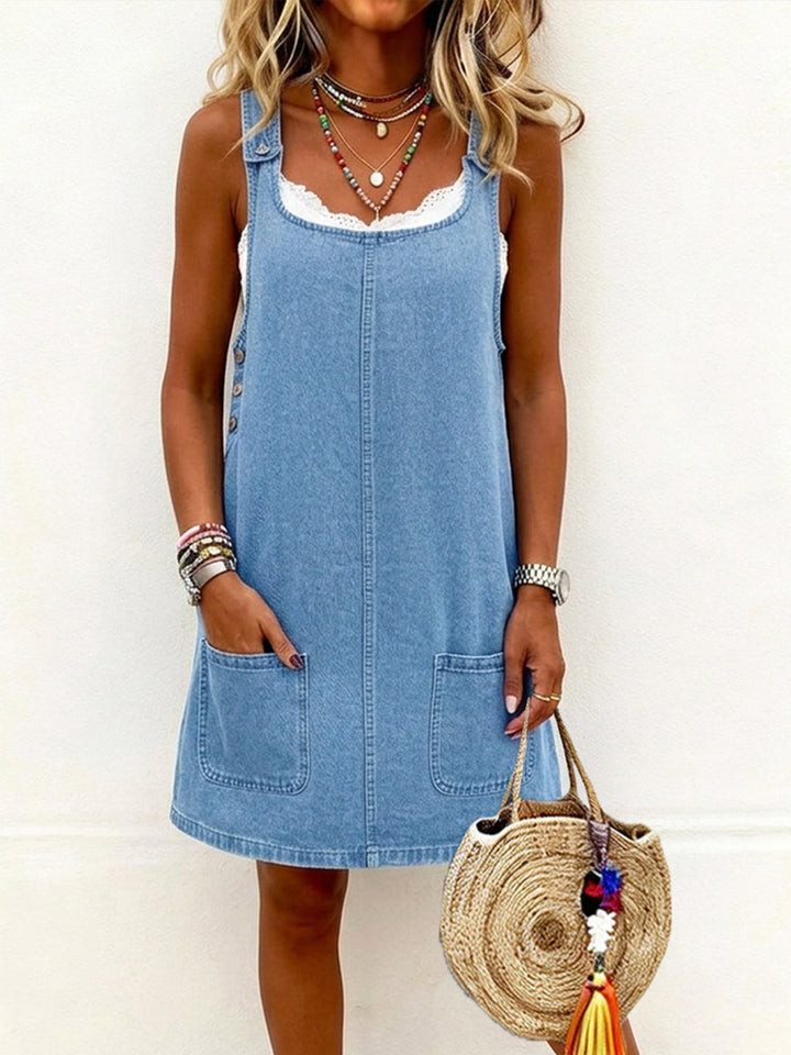 Lisa | Robe salopette décontractée en jean