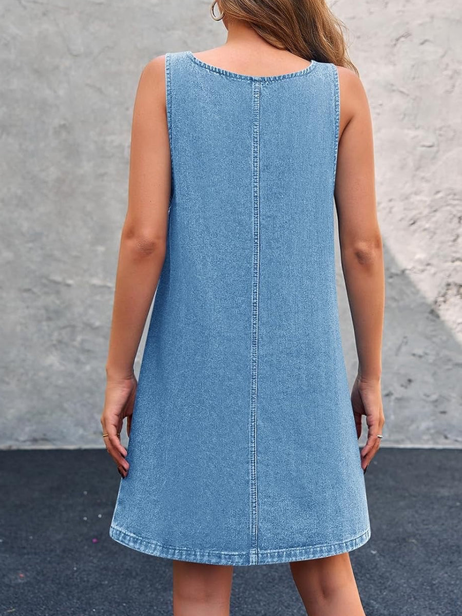 Lisa | Robe salopette décontractée en jean