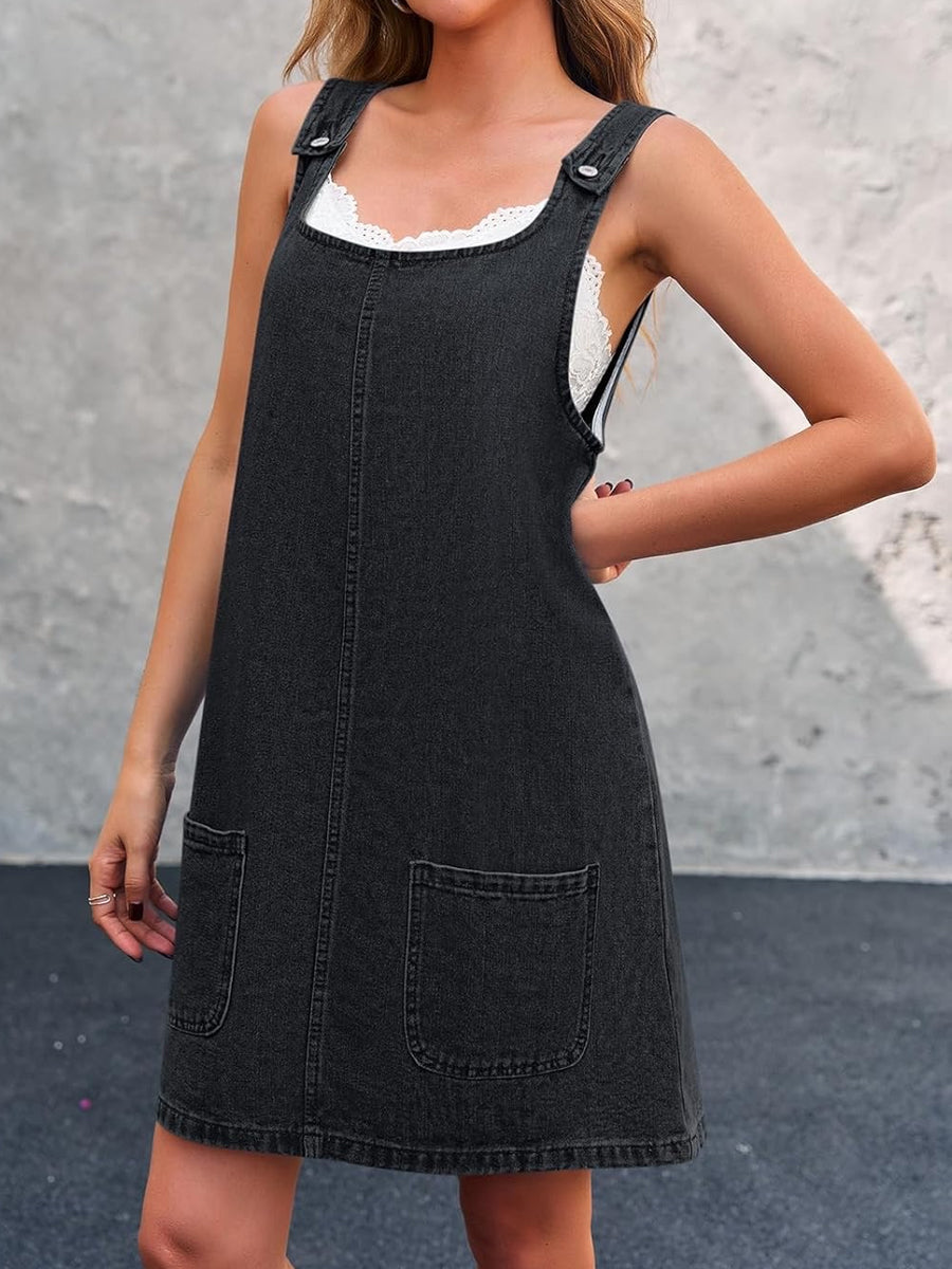 Lisa | Robe salopette décontractée en jean
